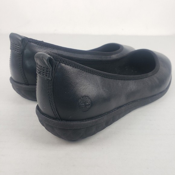 Timberland BRADSTREET ULTRA Ballerina Ballet Black Leather Flats Size 5.5 - Picture 6 of 16